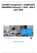 LCP4807 Assignment 1 &lpar;COMPLETE ANSWERS&rpar; Semester 1 2025 - DUE 2 April 2025
