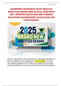 GUIDEWIRE INSURANCE SUITE ANALYST  EXAM 2025&vert; BRAND NEW ACTUAL EXAM WITH  100&percnt; VERIFIED QUESTIONS AND CORRECT  SOLUTIONS&vert; GUARANTEED VALUE PACK&vert; ACE  YOUR GRADES&period; 