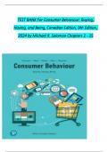 TEST BANK For Consumer Behaviour&colon; Buying&comma; Having&comma; and Being&comma; Canadian Edition&comma; 9th Edition&comma; 2024 by Michael R&period; Solomon Chapters 1 - 15>