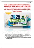 HESI MATERNAL&sol;PEDIATRIC PRACTICE EXAM  EXAM 2025&vert; BRAND NEW ACTUAL EXAM WITH  100&percnt; VERIFIED QUESTIONS AND CORRECT  SOLUTIONS&vert; GUARANTEED VALUE PACK&vert; ACE  YOUR GRADES&period;