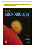 Test Bank for Prescott's Microbiology 12th Edition by Joanne Willey&comma; All Chapters 1 - 42 Complete&comma; Verified Latest Edition