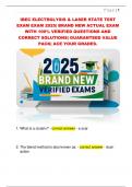 IBEC ELECTROLYSIS & LASER STATE TEST  EXAM EXAM 2025&vert; BRAND NEW ACTUAL EXAM  WITH 100&percnt; VERIFIED QUESTIONS AND  CORRECT SOLUTIONS&vert; GUARANTEED VALUE  PACK&vert; ACE YOUR GRADES&period; 
