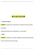 BUS 303 Saylor Exam Questios with 100&percnt; Correct Answers