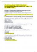 ATI CRITICAL CARE PROCTORED EXAM 1 QUESTIONS AND ANSWERS 2025-2026 COMPLETE SOLUTION RATED A