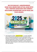 MO PSYCHOLOGY JURISPRUDENCE  EXAM 2025&vert; BRAND NEW ACTUAL EXAM WITH  100&percnt; VERIFIED QUESTIONS AND CORRECT  SOLUTIONS&vert; GUARANTEED VALUE PACK&vert; ACE  YOUR GRADES&period; 