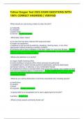 Tattoo Oregon Test 2025 EXAM QUESTIONS WITH 100&percnt; CORRECT ANSWERS &vert; VERIFIED