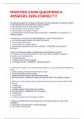 PRACTICE EXAM QUESTIONS & ANSWERS 100&percnt; CORRECT&excl;&excl;