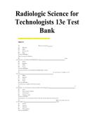 Test Bank for Radiologic Science for Technologists&comma; 13th Edition by Stewart C&period; Bushong & Geoffrey M&period; Shields &lpar;All Chapters Included&rpar;&period;pdf