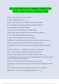 TSA TECHNOLOGY BOWL WRITTEN TEST with Correct Solutions 2024&sol;2025