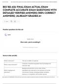 BIO 182 ASU FINAL EXAM ACTUAL EXAM COMPLETE ACCURATE EXAM QUESTIONS WITH DETAILED VERIFIED ANSWERS &lpar;100&percnt; CORRECT ANSWERS&rpar; &sol;ALREADY GRADED A&plus;
