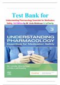 Test Bank for Understanding Pharmacology Essentials for Medication Safety&comma; 3rd Edition by M&period; Linda Workman & LaCharity