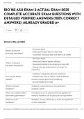BIO 182 ASU EXAM 2 ACTUAL EXAM 2025 COMPLETE ACCURATE EXAM QUESTIONS WITH DETAILED VERIFIED ANSWERS &lpar;100&percnt; CORRECT ANSWERS&rpar; &sol;ALREADY GRADED A&plus;