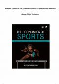 Solution Manual for The Economics of Sports 7th Edition &lpar;Michael A&period; Leeds&comma; 2022&rpar;&comma; All Chapters Included
