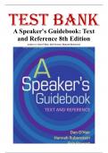Test Bank for A Speaker's Guidebook&colon; Text And Reference 8th Edition&comma; &lpar;2021&rpar; By Dan O'Hair