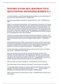 NOTARY EXAM 2025-2026 PRACTICE QUESTIONS& ANSWERS&lpar;GRADED A&plus;&rpar;