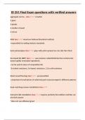 ID 251 Final Exam questions with verified answers&period;