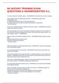 NV NOTARY TRAINING EXAM QUESTIONS & ANSWERS&lpar;RATED A&plus;&rpar;