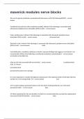 maverick modules nerve blocks written exam questions with well elaborated answers&period;