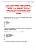 WGU C954 INFORMATION TECHNOLOGY  MANAGEMENT &ndash; 3 EXAM 2025&vert; BRAND NEW  ACTUAL EXAM WITH 100&percnt; VERIFIED  QUESTIONS AND CORRECT SOLUTIONS&vert;  GUARANTEED VALUE PACK&vert; ACE YOUR  GRADES&period; 