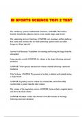  IB SPORTS SCIENCE TOPIC 2 TEST