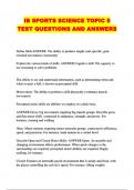 IB SPORTS SCIENCE TOPIC 5 TEST QUESTIONS AND ANSWERS