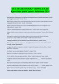 TSA TECHNOLOGY BOWL EXAM Questions and Correct Solutions 2024&sol;2025