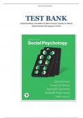 Test Bank &ndash; Social Psychology &lpar;11th Edition&comma; Aronson & Wilson&rpar; &vert; Complete Chapter Coverage &vert; Latest 2024 Edition &vert; ISBN&colon; 9780137633647