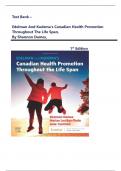 Complete Test Bank - Edelman and Kudzma's Canadian Health Promotion Throughout the Life Span&comma; 1st Edition &lpar;Dames&comma; 2021&rpar; COMPLETE GUIDE A&plus;