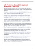 ATI Pediatrics Exam 2025&colon; Updated Questions & Answers
