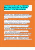 AOTA NBCOT Exam Prep 2025 100&percnt;  pass GRADE &lbrack;A&plus;&rsqb; QUESTIONS AND  CORRECT VERIFIED ANSWERS