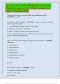 SERVSAFE MANAGER Practice Exam Questions and Answers Best Graded A&plus; Latest Versions 2025 