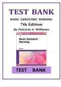 Test Bank for Basic Geriatric Nursing 7th Edition by Patricia A&period; Williams&period;