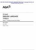 2024 AQA AS LEVEL ENGLISH LANGUAGE 7702&sol;2 Paper 2 Language diversity and change Detailed Mark Scheme