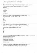 Basic Appraisal Principles review quiz with key concepts