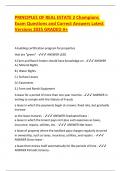 PRINCIPLES OF REAL ESTATE 2 Champions Exam Questions and Correct Answers Latest Versions 2025