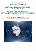 NCOI oefentoets Toegepaste Psychologie - 66 veel voorkomende tentamenvragen en antw&period; - niveau> moeilijk