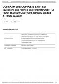 CCII EXAM 2025&vert;COMPLETE EXAM SET &lpar;questions and verified answers&rpar; FREQUENTLY MOST TESTED QUESTIONS &vert;already graded A&plus;&vert;100&percnt; passed&excl;&excl;