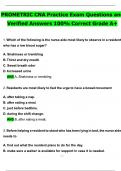 2025 CNA Prometric  Practice Exam Actual Qs & Ans to Pass the Exam&comma; 100&percnt; Verified - PDF
