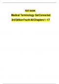 TEST BANK Medical Terminology Get Connected 3rd Edition Frucht