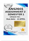 ANS2601 Assignment 2 &lpar;COMPLETE ANSWERS&rpar; Semester 1 2025 - DUE 11 April 2025
