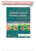 Test Bank For Stanhope and Lancaster's Community Health Nursing in Canada 4th Edition by Sandra A&period; MacDonald 2025 latest update