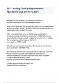 IHI Leading Quality Improvement Questions and answers 2024