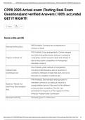 CPPB 2025 Actual exam &lpar;Testing Real Exam Questions&rpar;and verified Answers &lpar; 100&percnt; accurate&rpar; GET IT RIGHT&excl;&excl;