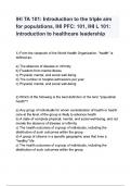 IHI TA 101 Introduction to the triple aim for populations&comma; IHI PFC 10 questions and answers