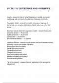 IHI TA 101 QUESTIONS AND ANSWERS