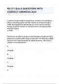 NU 311 Quiz 6 QUESTIONS WITH CORRECT ANSWERS 2024