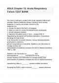 SOLE Chapter 15 Acute Respiratory Failure TEST BANK questions and answers