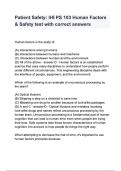Patient Safety IHI PS 103 Human Factors & Safety test with correct answers&period;