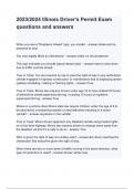 2023-2024 Illinois Driver-s Permit Exam questions and answers