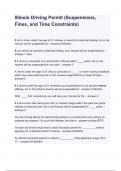 Illinois Driving Permit &lpar;Suspensions&comma; Fines&comma; and Time Constraints&rpar; questions and answers